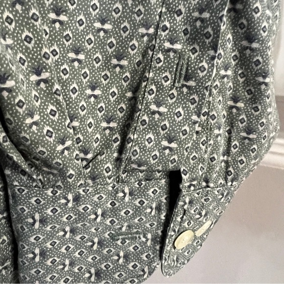 VINTAGE Banana Republic Safari & Travel Shirt Green Blue Wh  size XL - Picture 4 of 6
